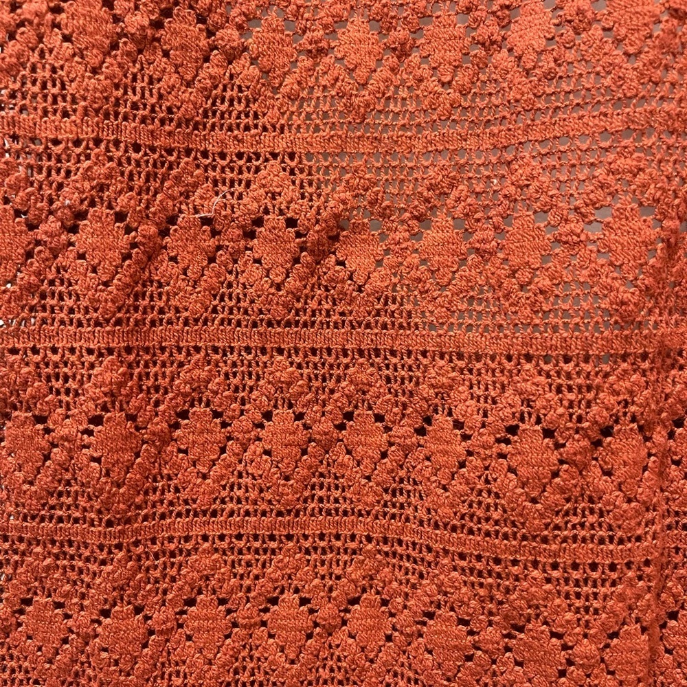 NWT. $88R Free People Sea Through Beach Mini Dress. Size S. Terracotta - Picture 4 of 7